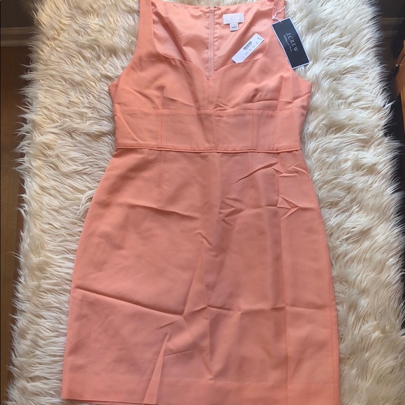 J Crew NWT Mae dress in pretty peach 🍑 color 😍 - Picture 3 of 8